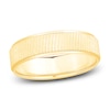 Thumbnail Image 1 of Men's Textured Wedding Band 14K Yellow Gold 6.0mm