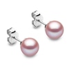 Thumbnail Image 1 of Yoko London Pink Freshwater Cultured Pearl Stud Earrings 18K White Gold