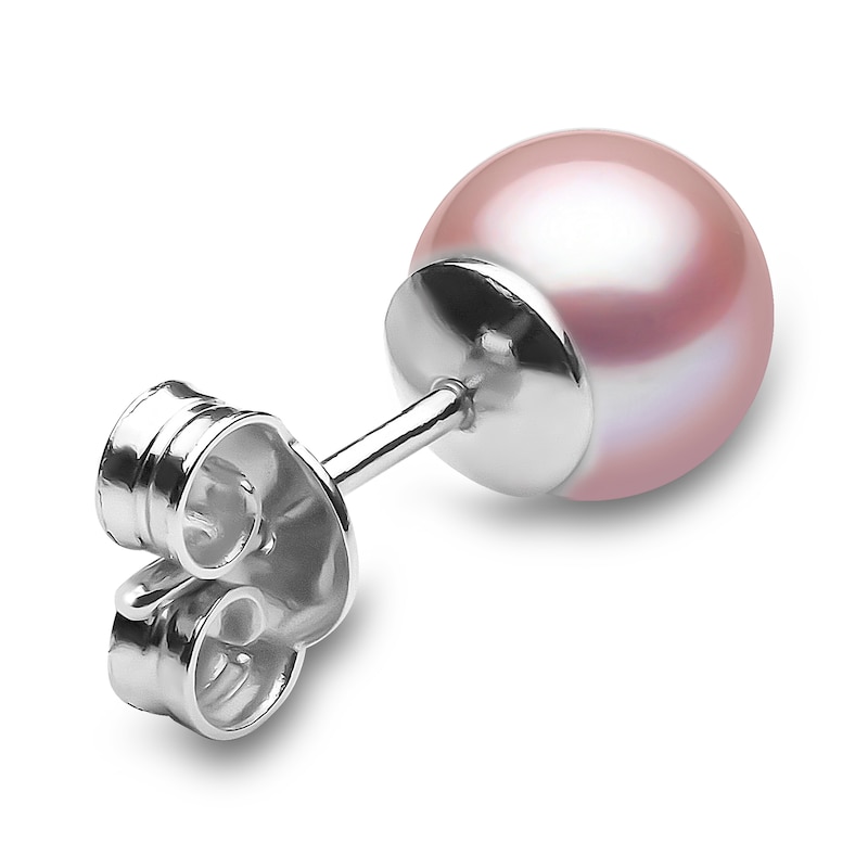 Main Image 3 of Yoko London Pink Freshwater Cultured Pearl Stud Earrings 18K White Gold