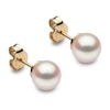 Thumbnail Image 1 of Yoko London White Akoya Cultured Pearl Stud Earrings 18K Yellow Gold