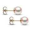 Thumbnail Image 2 of Yoko London White Akoya Cultured Pearl Stud Earrings 18K Yellow Gold