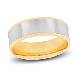 Men's High-Polish Wedding Band 14K Two-Tone Gold 7.0mm