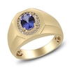 Thumbnail Image 1 of Men's Natural Tanzanite & Diamond Ring 1/8 ct tw 14K Yellow Gold