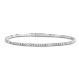 Diamond Flexible Bangle Bracelet 1/2 ct tw 10K White Gold