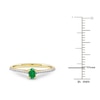 Thumbnail Image 3 of Oval-Cut Natural Emerald & Diamond Ring 1/15 ct tw 14K Yellow Gold