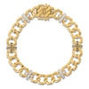 Thumbnail Image 2 of 1933 by Esquire Men's Diamond X-Link Bracelet 1/2 ct tw 14K Yellow Gold-Plated Sterling Silver 8.5&quot;