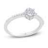 Thumbnail Image 0 of Diamond Engagement Ring 3/8 ct tw Cushion/Round 14K White Gold