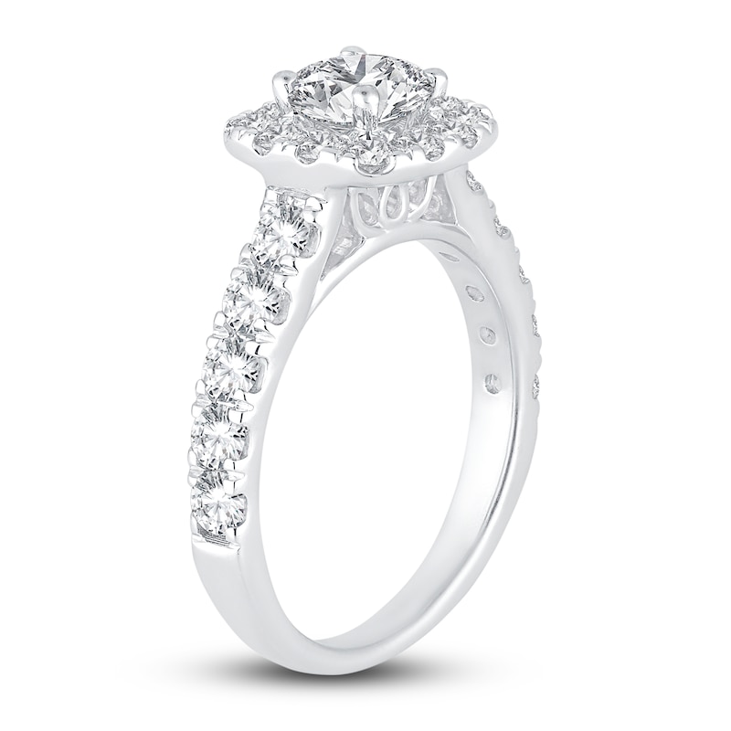 Main Image 2 of Diamond Engagement Ring 2 ct tw Round 14K White Gold