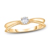 Thumbnail Image 1 of Diamond Solitaire Concave Engagement Ring 1/4 ct tw Round 14K Yellow Gold (I2/I)