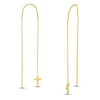 Thumbnail Image 2 of Cross Threader Earrings 14K Yellow Gold