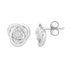 Thumbnail Image 1 of Diamond Knot Earrings 1/20 ct tw Round Sterling Silver