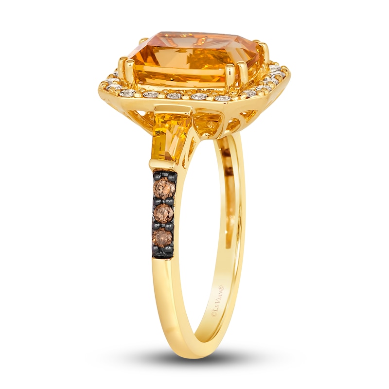 Le Vian Natural Citrine Ring 3/8 ct tw Round 14K Honey Gold