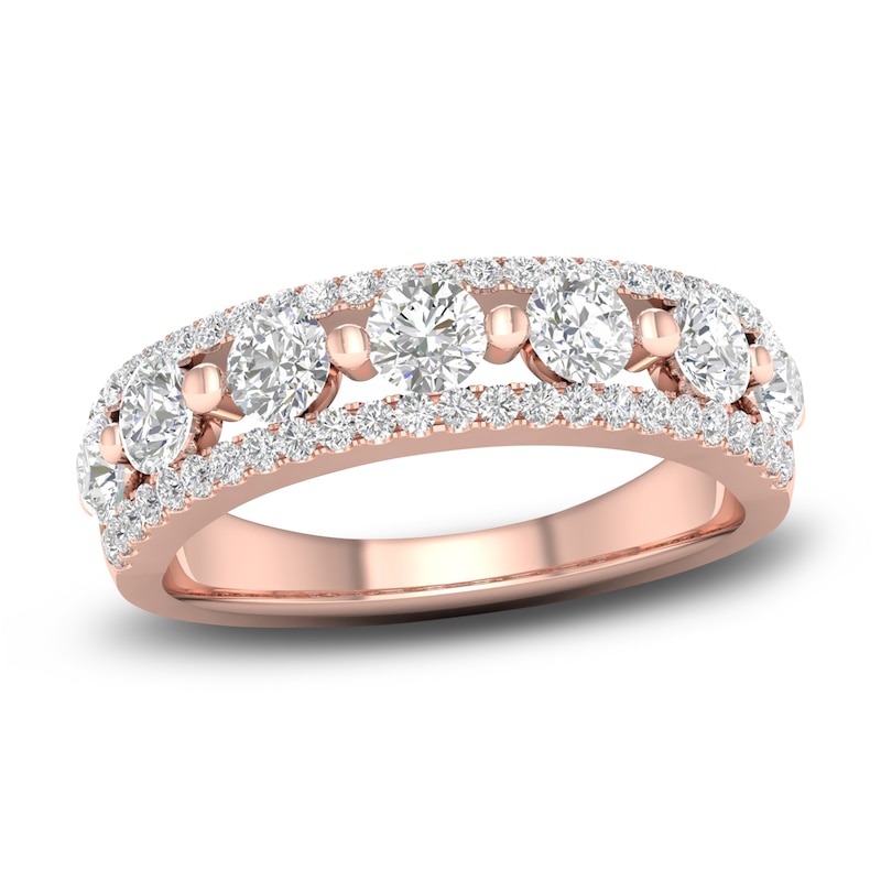 Diamond Anniversary Band 7/8 ct tw Round 14K Rose Gold