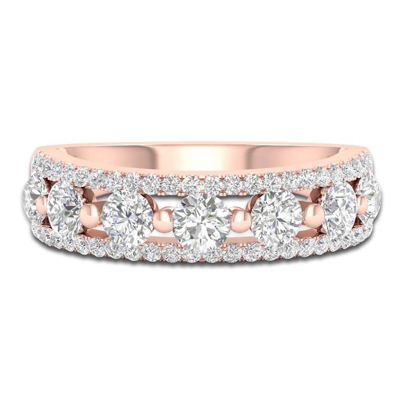 Diamond Anniversary Band 7/8 ct tw Round 14K Rose Gold