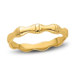 High-Polish Bamboo Ring 14K Yellow Gold