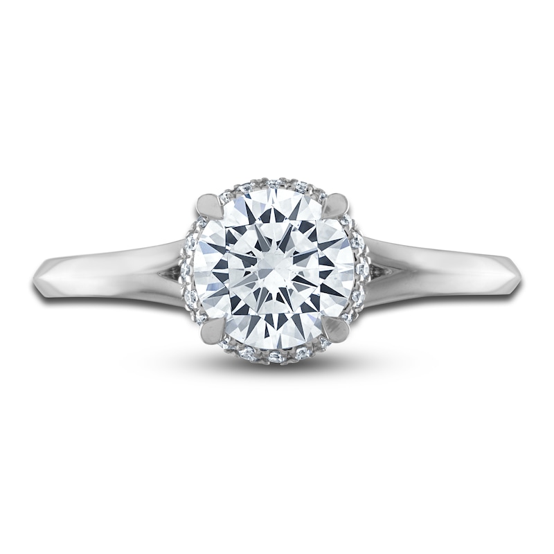 Main Image 3 of Diamond Engagement Ring 1-1/6 ct tw Round Platinum