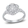 Thumbnail Image 1 of Diamond Floral Ring 1/3 ct tw Round 14K White Gold