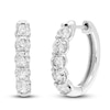 Thumbnail Image 1 of Diamond Hoop Earrings 1 ct tw Round 14K White Gold