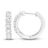 Thumbnail Image 2 of Diamond Hoop Earrings 1 ct tw Round 14K White Gold