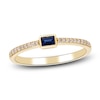 Thumbnail Image 1 of Natural Blue Sapphire Ring 1/10 ct tw Diamonds 14K Yellow Gold