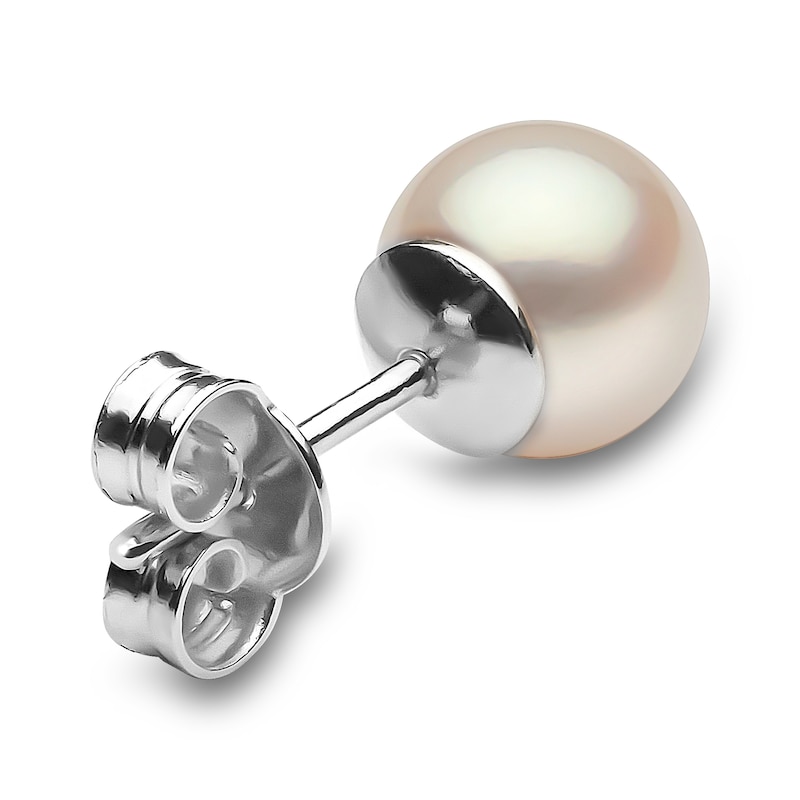 Main Image 3 of Yoko London White Freshwater Cultured Pearl Stud Earrings 18K White Gold