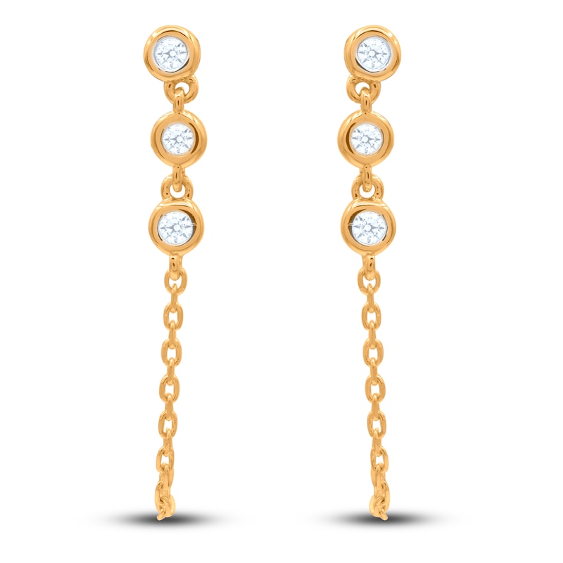 Main Image 2 of Diamond Earrings 1/10 ct tw Round 14K Yellow Gold