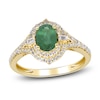 Thumbnail Image 1 of Natural Emerald & Diamond Ring 3/8 ct tw 14K Yellow Gold