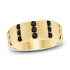 Thumbnail Image 0 of Men's Black Diamond Ring 1 ct tw Round 14K Yellow Gold