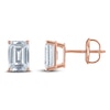 Thumbnail Image 0 of Emerald-Cut Lab-Created Diamond Solitaire Stud Earrings 1-1/2 ct tw 14K Rose Gold (F/SI2)