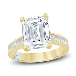 Pnina Tornai Lab-Created Diamond Emerald-Cut Engagement Ring 5-5/8 ct tw 14K Yellow Gold