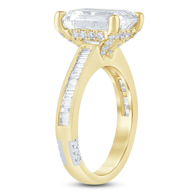 Pnina Tornai Lab-Created Diamond Emerald-Cut Engagement Ring 5-5/8 ct tw 14K Yellow Gold