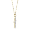 Thumbnail Image 2 of Shy Creation Diamond Cross Necklace 1/8 ct tw 14K Yellow Gold SC55026012RD