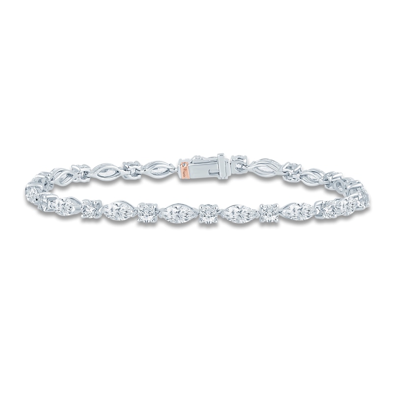 Main Image 1 of Pnina Tornai Marquise & Round Lab-Created Diamond Link Bracelet 7-1/4 ct tw 14K White Gold 7&quot;