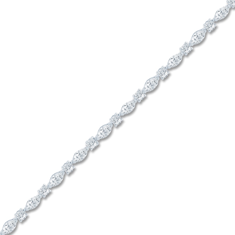 Main Image 2 of Pnina Tornai Marquise & Round Lab-Created Diamond Link Bracelet 7-1/4 ct tw 14K White Gold 7&quot;