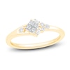 Thumbnail Image 1 of Princess-Cut Quad Diamond Promise Ring 1/5 ct tw 10K Yellow Gold