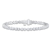 Thumbnail Image 1 of Pear-Shaped & Round-Cut Lab-Created Diamond Bracelet 2-3/4 ct t 14K White Gold 7&quot;