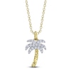 Thumbnail Image 1 of Shy Creation Diamond Palm Tree Necklace 1/10 ct tw 14K Yellow Gold 18&quot; JR55001162RD