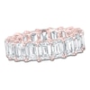 Thumbnail Image 1 of Certified Emerald-Cut Diamond Eternity Band 7-5/8 - 9-5/8 ct tw 14K Rose Gold