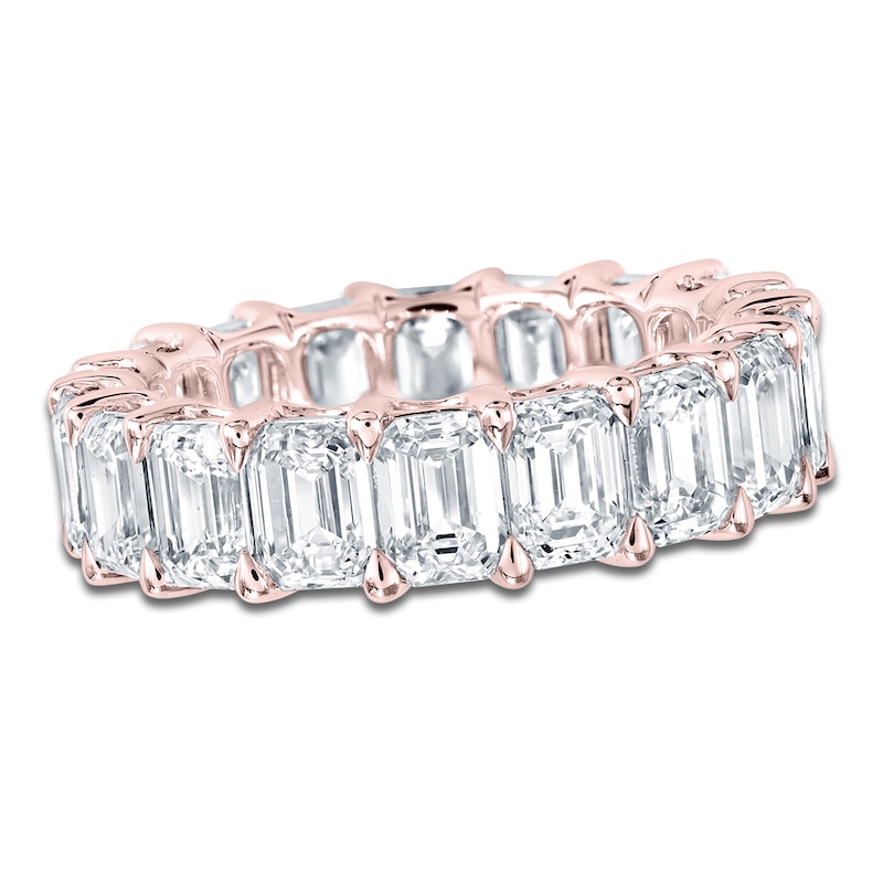 Certified Emerald-Cut Diamond Eternity Band 7-5/8