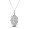 Thumbnail Image 2 of Chrysanthemum Birth Flower Diamond Necklace 1/4 ct tw Sterling Silver 18&quot;