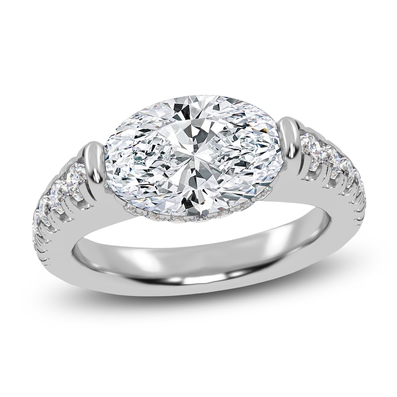 Main Image 1 of Oval-Cut Created By Jared Studio Lab-Created Diamond Engagement Ring 3-1/2 ct tw 14K White Gold