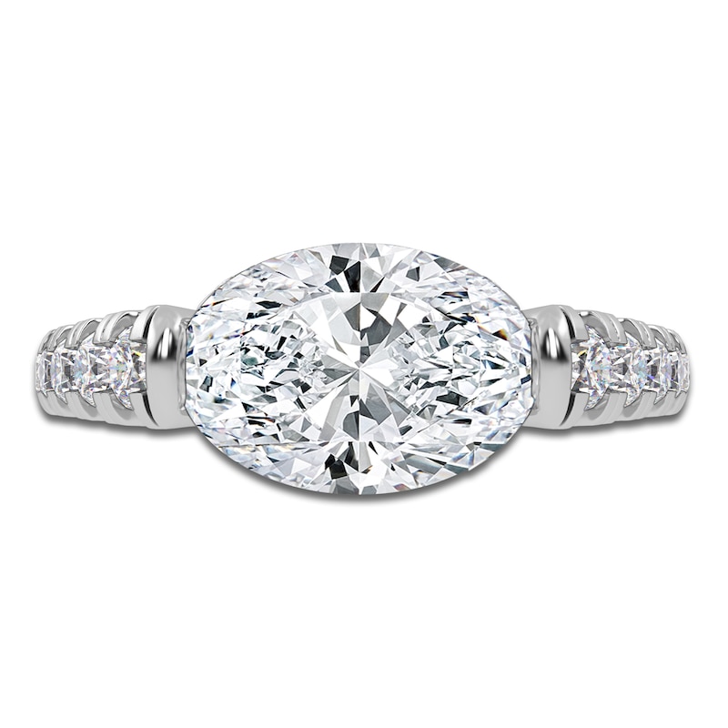 Main Image 3 of Oval-Cut Created By Jared Studio Lab-Created Diamond Engagement Ring 3-1/2 ct tw 14K White Gold