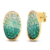 Thumbnail Image 2 of Le Vian Emerald Ombré Oval Earrings 1/15 ct tw Diamonds 14K Honey Gold