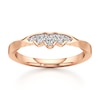 Thumbnail Image 1 of J'Lure Lab-Created Diamond Scalloped Wedding Band 1/8 ct tw 18K Rose Gold