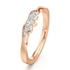 Thumbnail Image 4 of J'Lure Lab-Created Diamond Scalloped Wedding Band 1/8 ct tw 18K Rose Gold