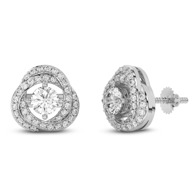 Main Image 2 of Lab-Created Diamond Twist Earring Jackets 1/3 ct tw ct tw 10K White Gold