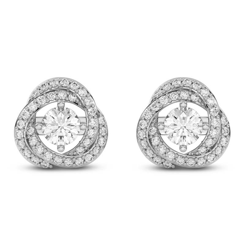 Main Image 3 of Lab-Created Diamond Twist Earring Jackets 1/3 ct tw ct tw 10K White Gold