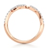 Thumbnail Image 2 of J'Lure Lab-Created Diamond Angled Contour Wedding Band 1/5 ct tw 18K Rose Gold