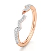 Thumbnail Image 4 of J'Lure Lab-Created Diamond Angled Contour Wedding Band 1/5 ct tw 18K Rose Gold