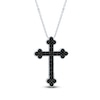 Thumbnail Image 1 of Pnina Tornai Black Diamond Cross Necklace 5/8 ct tw 14K White Gold 18&quot;